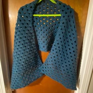 Beautiful Rectangle Shawl  - handcrafted crochet shawl